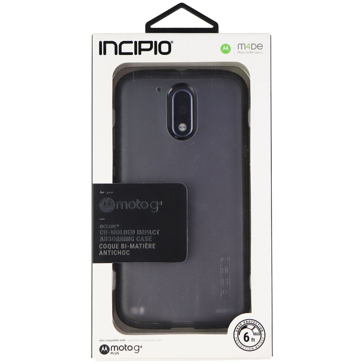 Incipio Octane Hard Case for Motorola Moto G4 and G4 Plus - Frost/Black Cell Phone - Cases, Covers & Skins Incipio - Simple Cell Bulk Wholesale Pricing - USA Seller