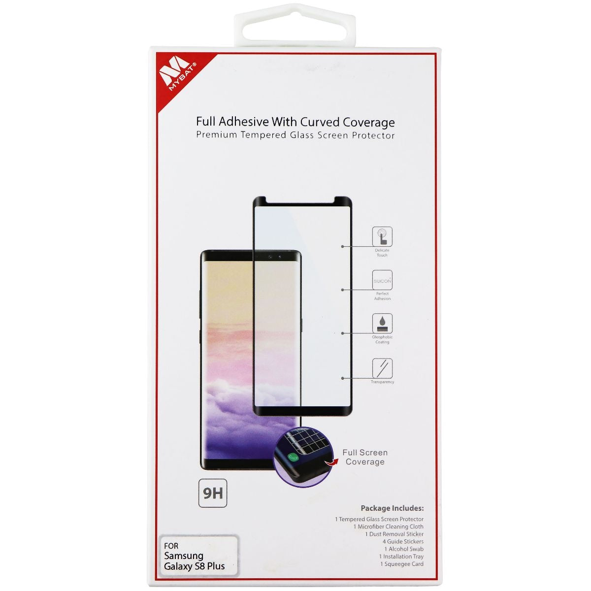 MyBat Premium Tempered Glass Screen Protector for Samsung Galaxy (S8+) - Clear Cell Phone - Screen Protectors MyBat - Simple Cell Bulk Wholesale Pricing - USA Seller