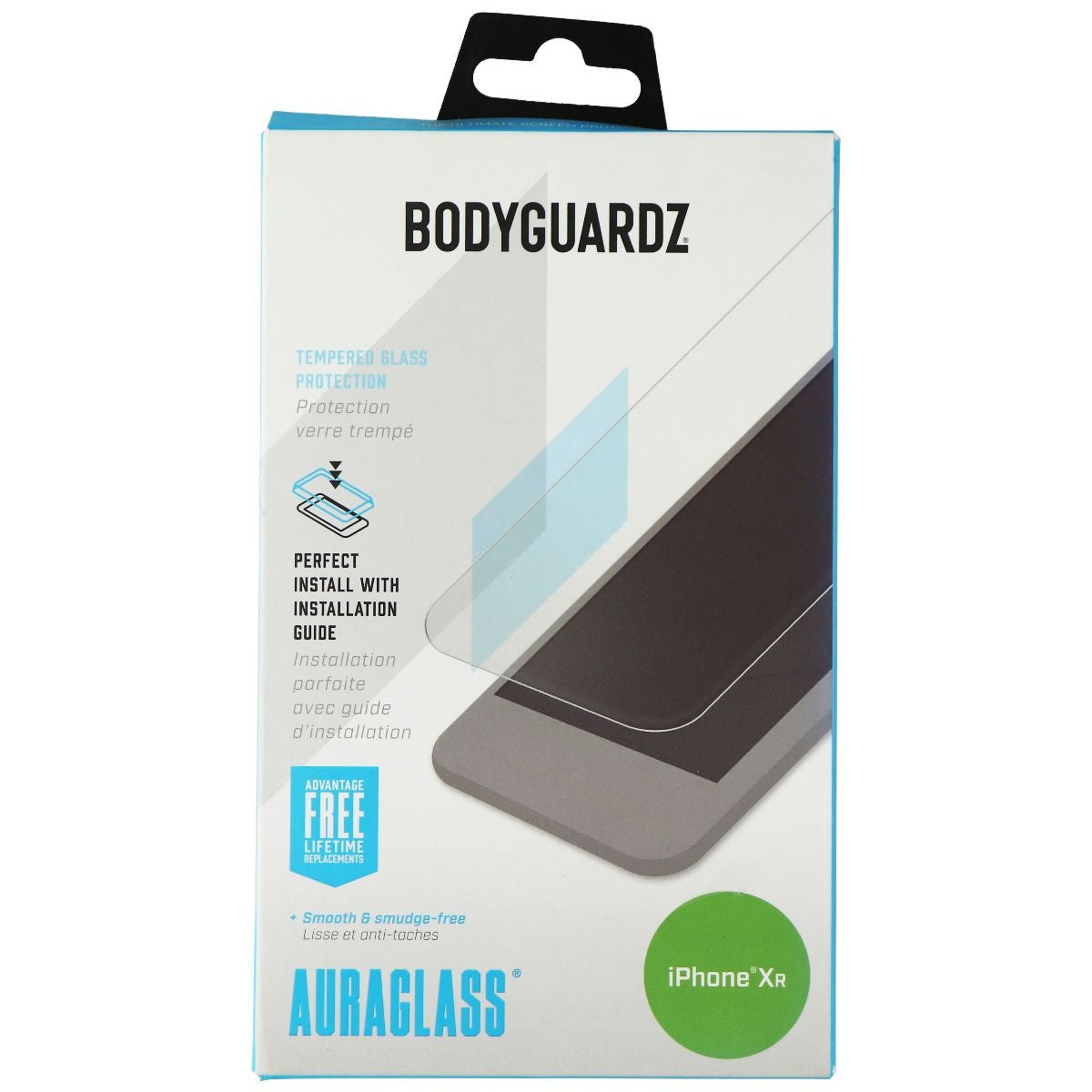BodyGuardz Aura Glass Screen Protector for Apple iPhone XR Cell Phone - Screen Protectors BODYGUARDZ - Simple Cell Bulk Wholesale Pricing - USA Seller