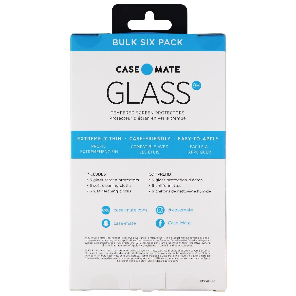 Case-Mate Tempered Glass Protector 6-Pack for iPhone 11 Pro & iPhone Xs - Clear Cell Phone - Screen Protectors Case-Mate - Simple Cell Bulk Wholesale Pricing - USA Seller