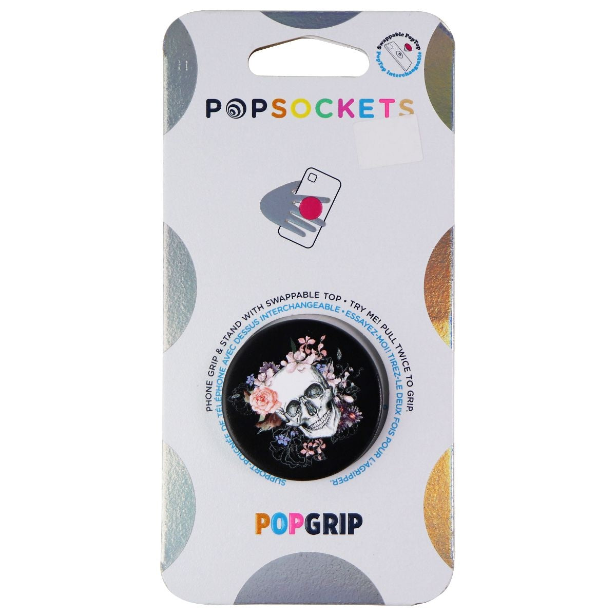 PopSockets PopGrip Expanding Stand and Grip with Swappable Top - Death Petal Cell Phone - Mounts & Holders PopSockets - Simple Cell Bulk Wholesale Pricing - USA Seller