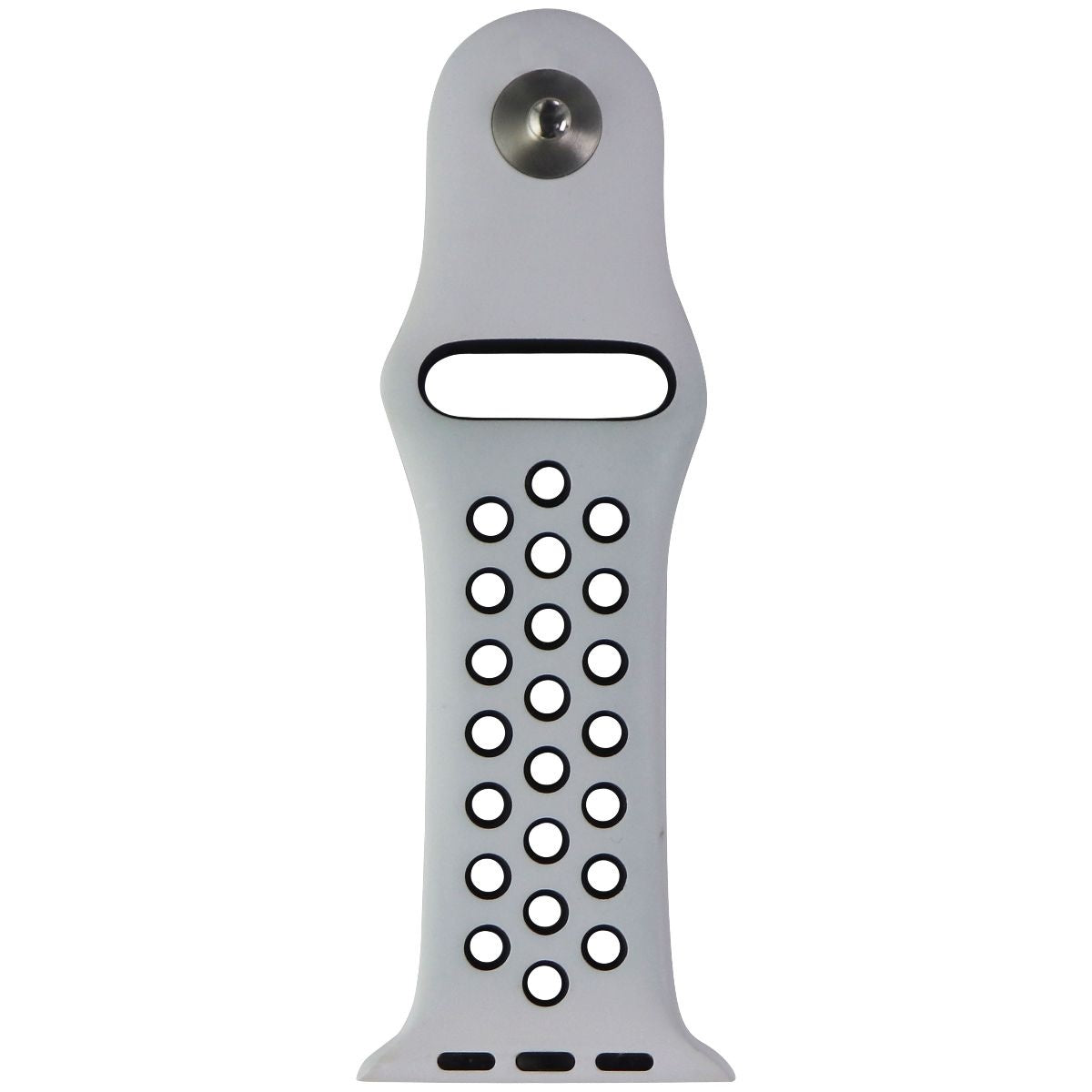 Apple 42mm Replacement Nike Clasp for Apple Watch 42/44/45mm - Pure Platinum/Blk Smart Watch Accessories - Watch Bands Apple - Simple Cell Bulk Wholesale Pricing - USA Seller