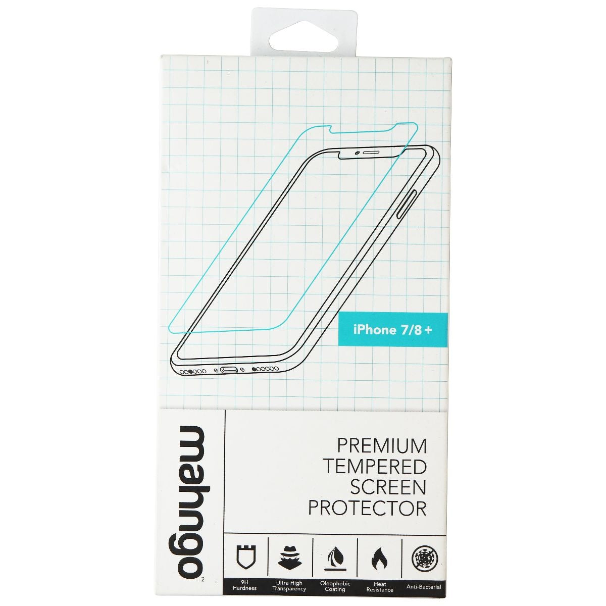 Mahngo Premium Tempered Glass Screen Protector for iPhone 8 Plus / 7 Plus Cell Phone - Screen Protectors Mahngo - Simple Cell Bulk Wholesale Pricing - USA Seller