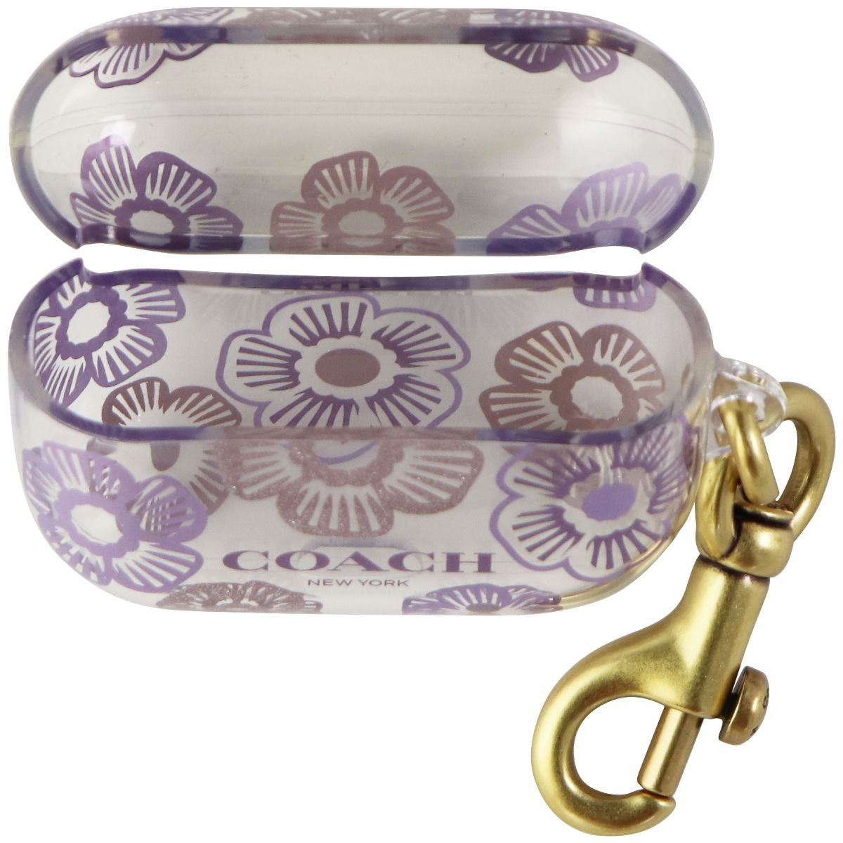 Coach Protective Case for Apple AirPods Pro - Tea Rose Ice Purple / Gold Cell Phone - Cases, Covers & Skins Coach - Simple Cell Bulk Wholesale Pricing - USA Seller