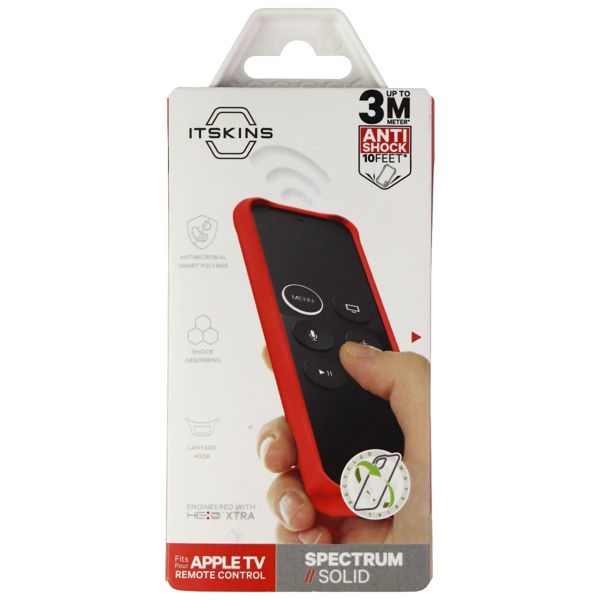 ITSKINS Spectrum Solid Cover for Apple TV Remote Control - Red Cell Phone - Cases, Covers & Skins ITSKINS - Simple Cell Bulk Wholesale Pricing - USA Seller