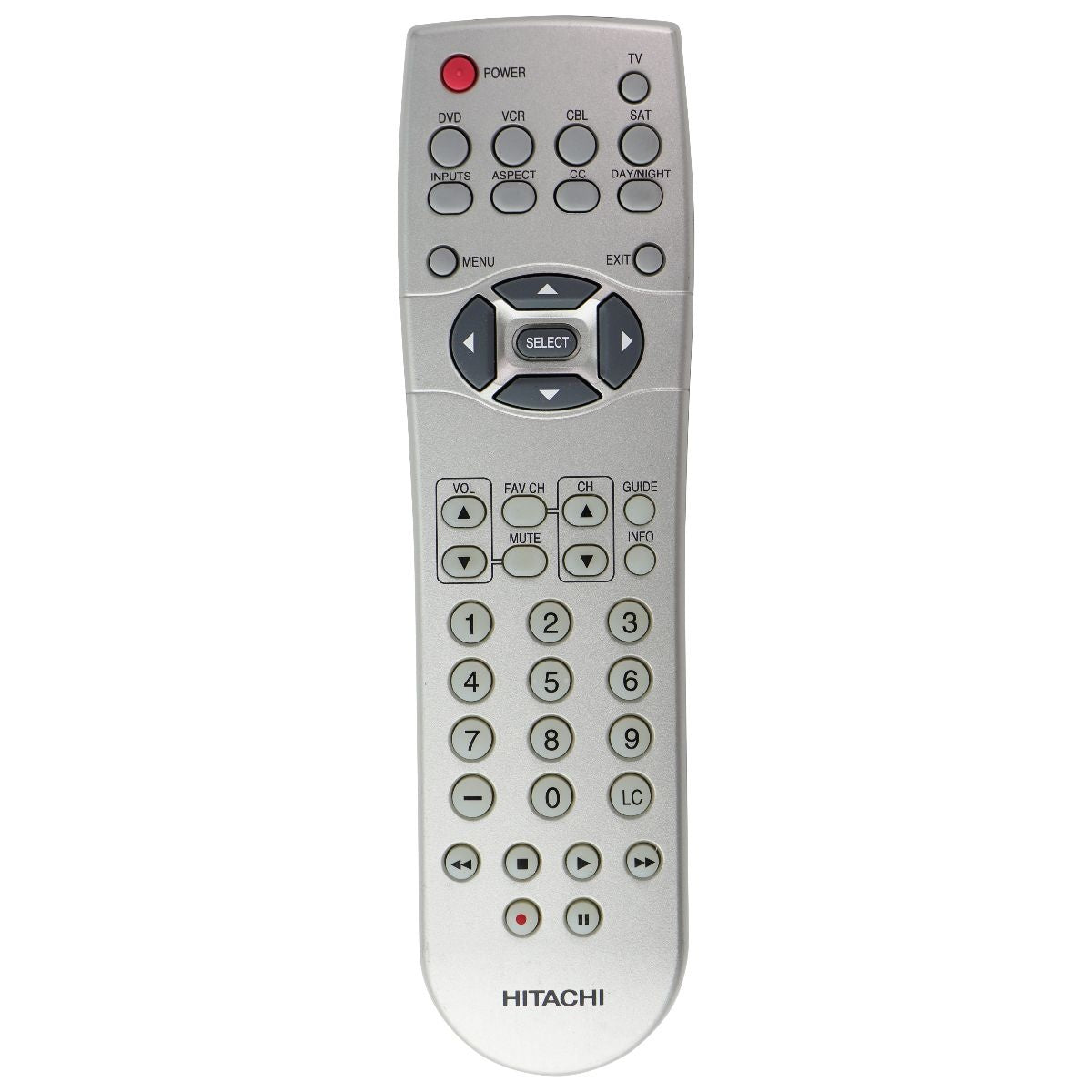Hitachi Original OEM (CLU-4371UG2) Remote Control for Hitachi Systems - Silver TV, Video & Audio Accessories - Remote Controls Hitachi - Simple Cell Bulk Wholesale Pricing - USA Seller