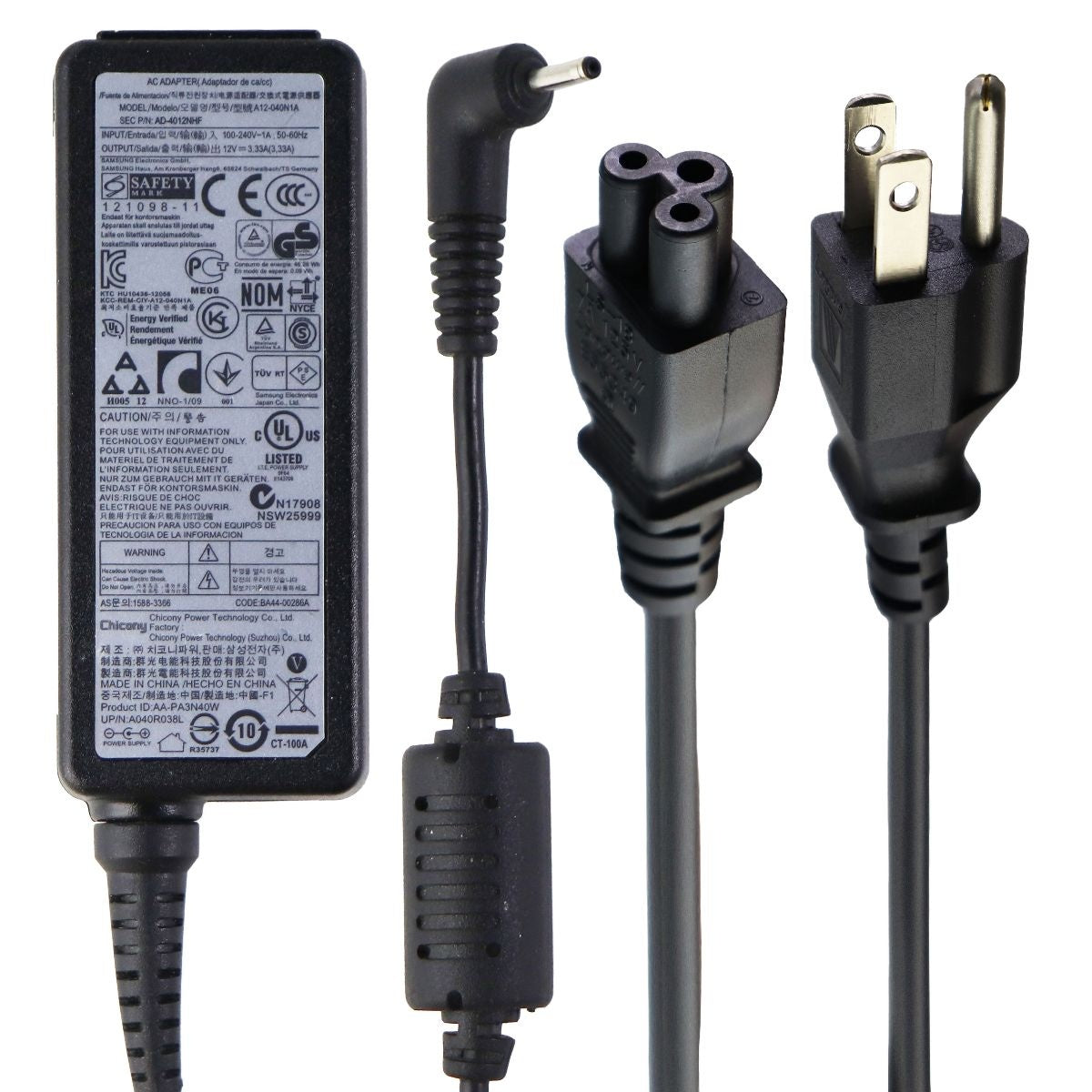 Chicony (12V/3.33A) AC Adapter for Samsung ChromeBook A12-040N1A Multipurpose Batteries & Power - Multipurpose AC to DC Adapters Unbranded - Simple Cell Bulk Wholesale Pricing - USA Seller