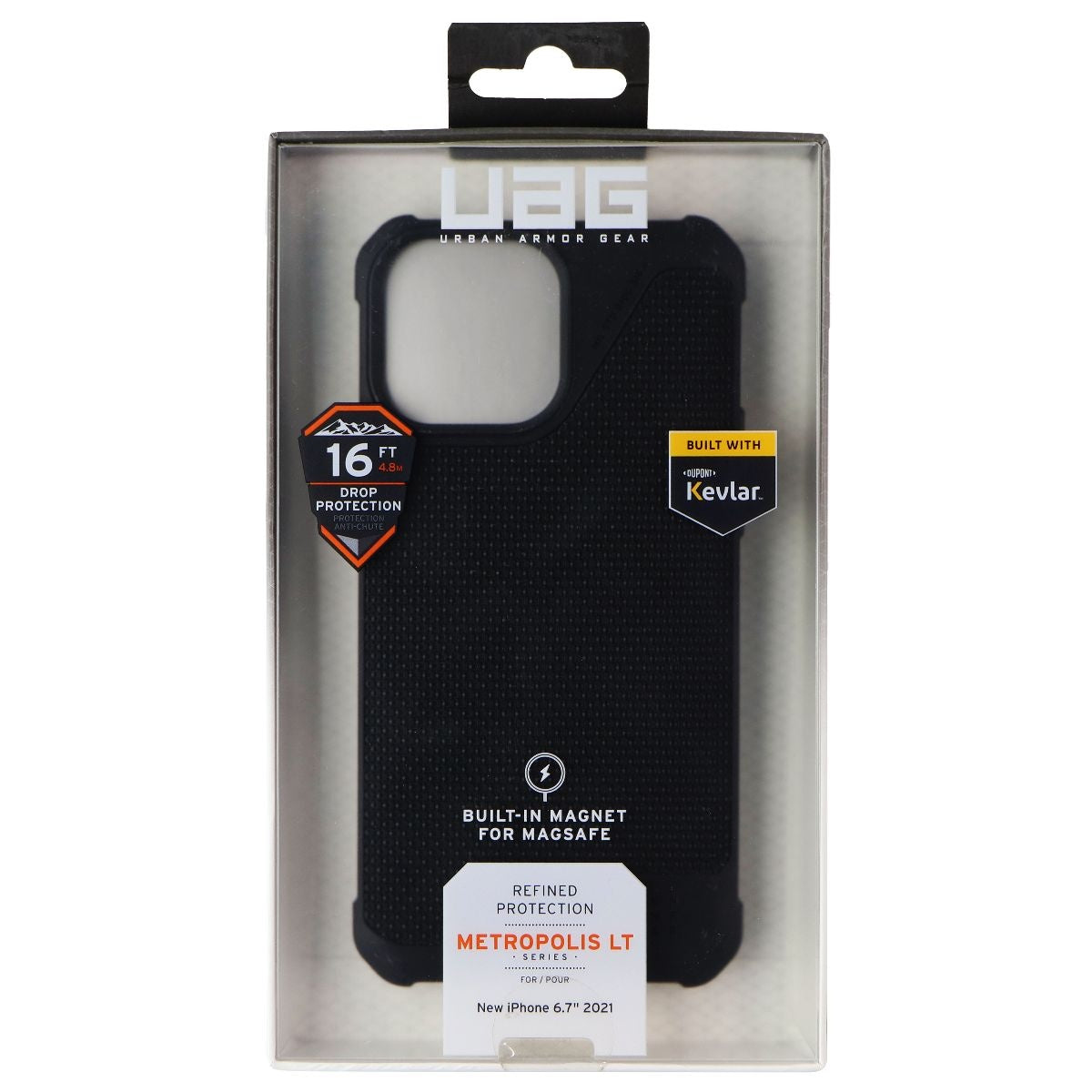 Urban Armor Gear Metropolis LT Case with MagSafe for iPhone 14 Pro Max - Black Cell Phone - Cases, Covers & Skins Urban Armor Gear - Simple Cell Bulk Wholesale Pricing - USA Seller
