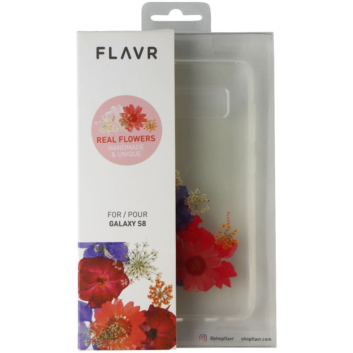 Flavr Amelia Real Flower Case for Samsung Galaxy S8 - Clear/Flowers Cell Phone - Cases, Covers & Skins Flavr - Simple Cell Bulk Wholesale Pricing - USA Seller