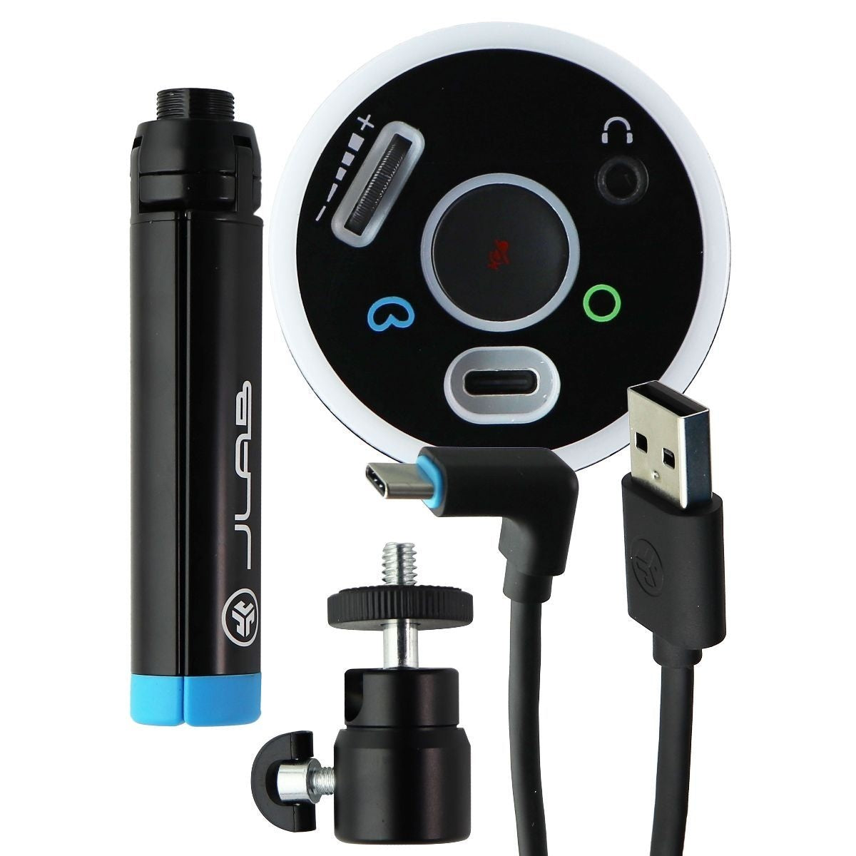 JLab Talk Go USB-C Microphone with Cardioid and Omni - Black/Blue Computer Accessories - Microphones JLAB - Simple Cell Bulk Wholesale Pricing - USA Seller