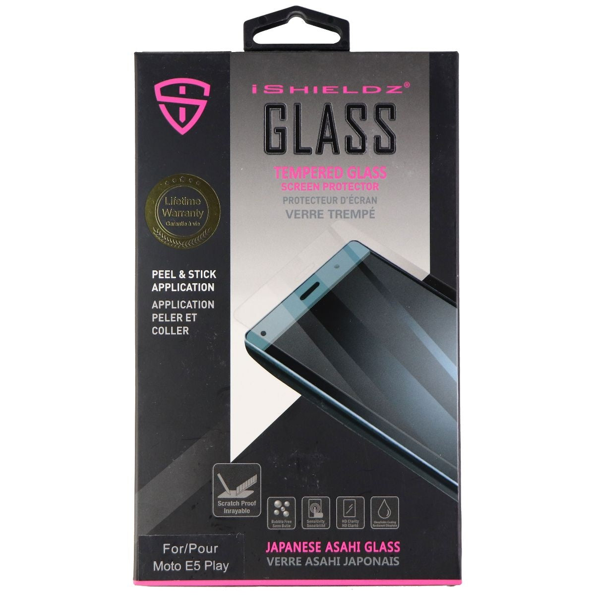 iShieldz Tempered Glass with Applicator for Motorola Moto E5 Play - Clear Cell Phone - Screen Protectors iShieldz - Simple Cell Bulk Wholesale Pricing - USA Seller