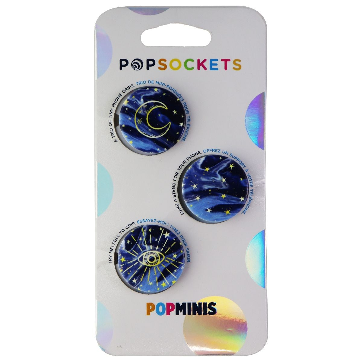 PopSockets PopMini Grips for Phones & Tablets (3 Pack) - Starry Skies Cell Phone - Mounts & Holders PopSockets - Simple Cell Bulk Wholesale Pricing - USA Seller