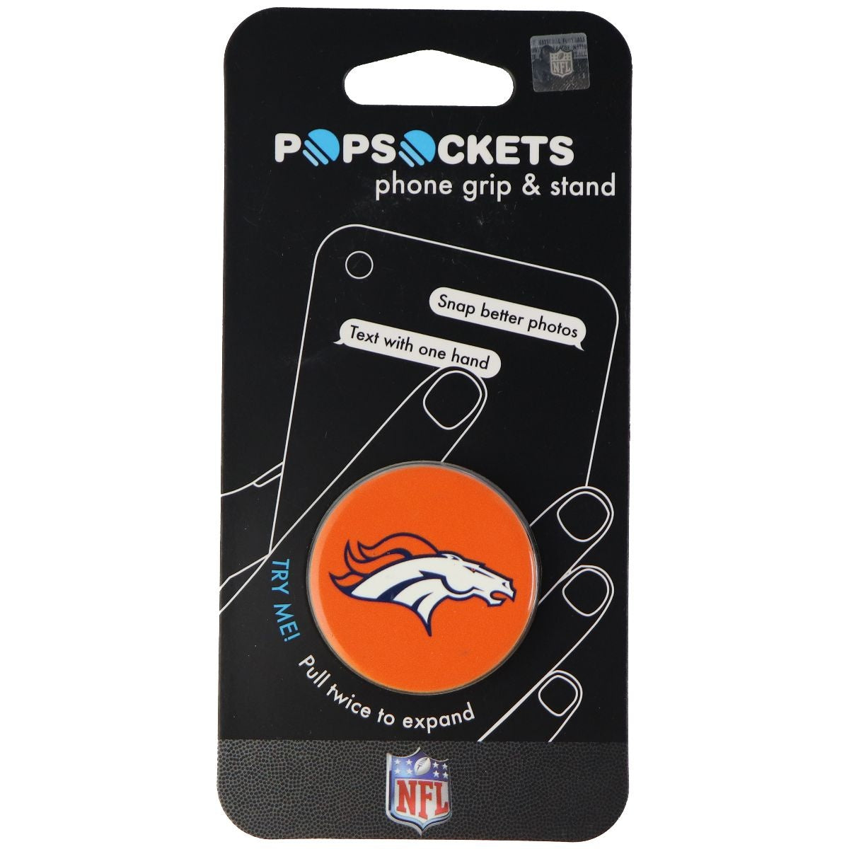 PopSockets: Collapsible Grip & Stand for Phones and Tablets - NFL Denver Broncos Cell Phone - Mounts & Holders PopSockets - Simple Cell Bulk Wholesale Pricing - USA Seller