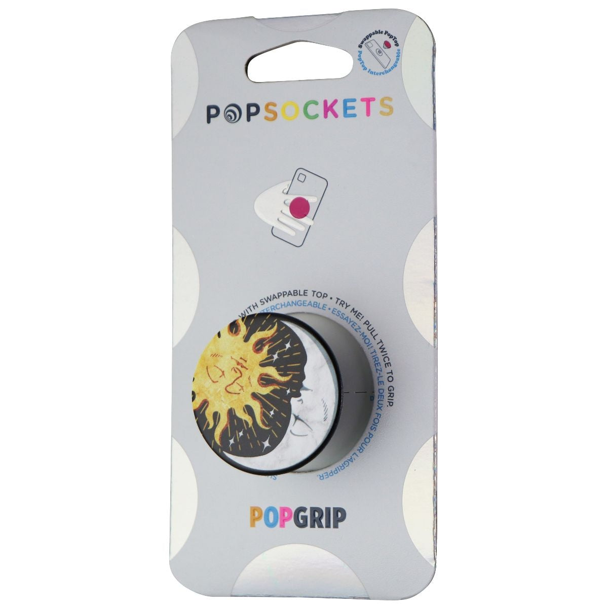 PopSockets PopGrip Swappable Top for Phones and Tablets - Sun and Moon Cell Phone - Mounts & Holders PopSockets - Simple Cell Bulk Wholesale Pricing - USA Seller