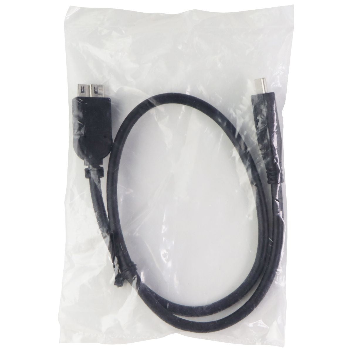 Short Style USB-C (Type C) to Micro-B Adapter Cable - Black Cell Phone - Cables & Adapters Unbranded - Simple Cell Bulk Wholesale Pricing - USA Seller