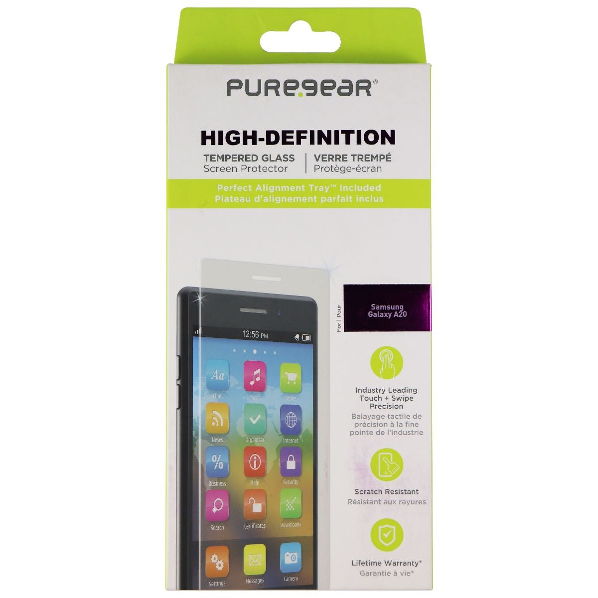 PureGear HD Tempered Glass Screen Protector for Galaxy A20 (2019) - Clear Cell Phone - Screen Protectors PureGear - Simple Cell Bulk Wholesale Pricing - USA Seller