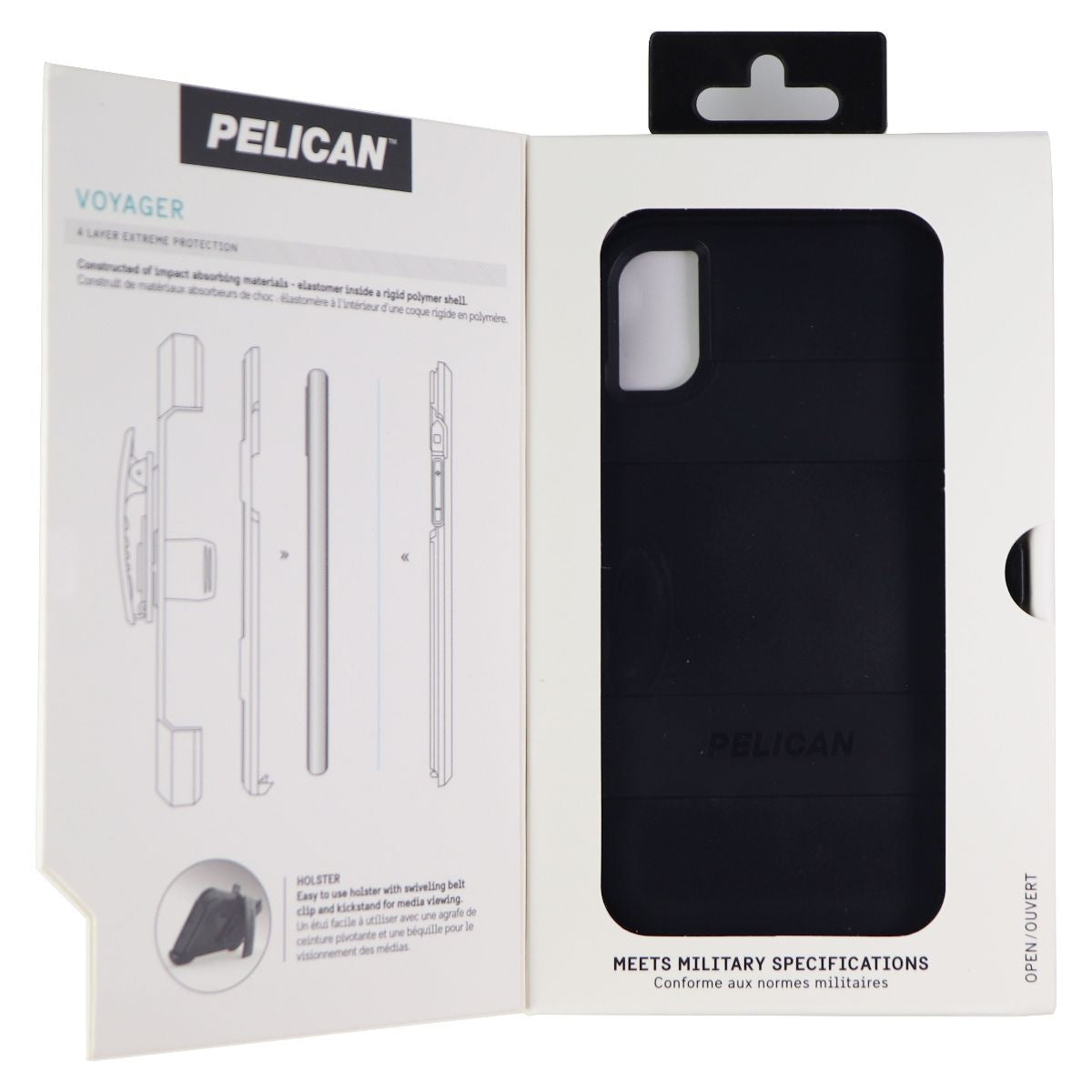 Pelican Voyager Series Hard Case for Apple iPhone X - Black Cell Phone - Cases, Covers & Skins Pelican - Simple Cell Bulk Wholesale Pricing - USA Seller
