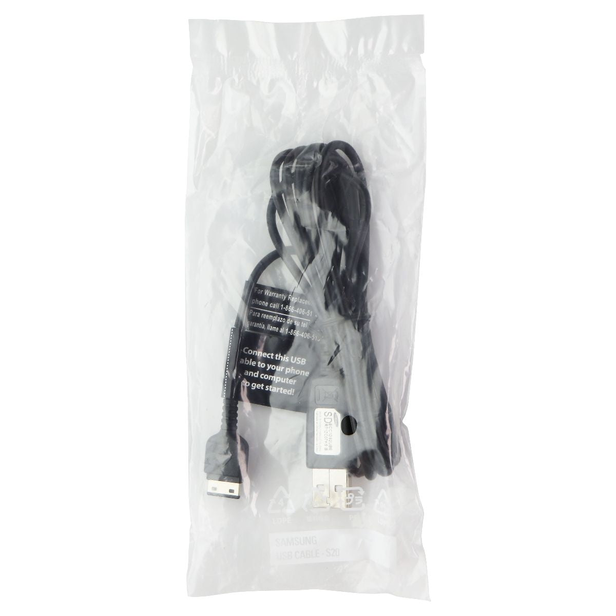 Samsung OEM 20-Pin Charging Data Cable - Black (ECC1DS2UBE) Cell Phone - Cables & Adapters Samsung - Simple Cell Bulk Wholesale Pricing - USA Seller
