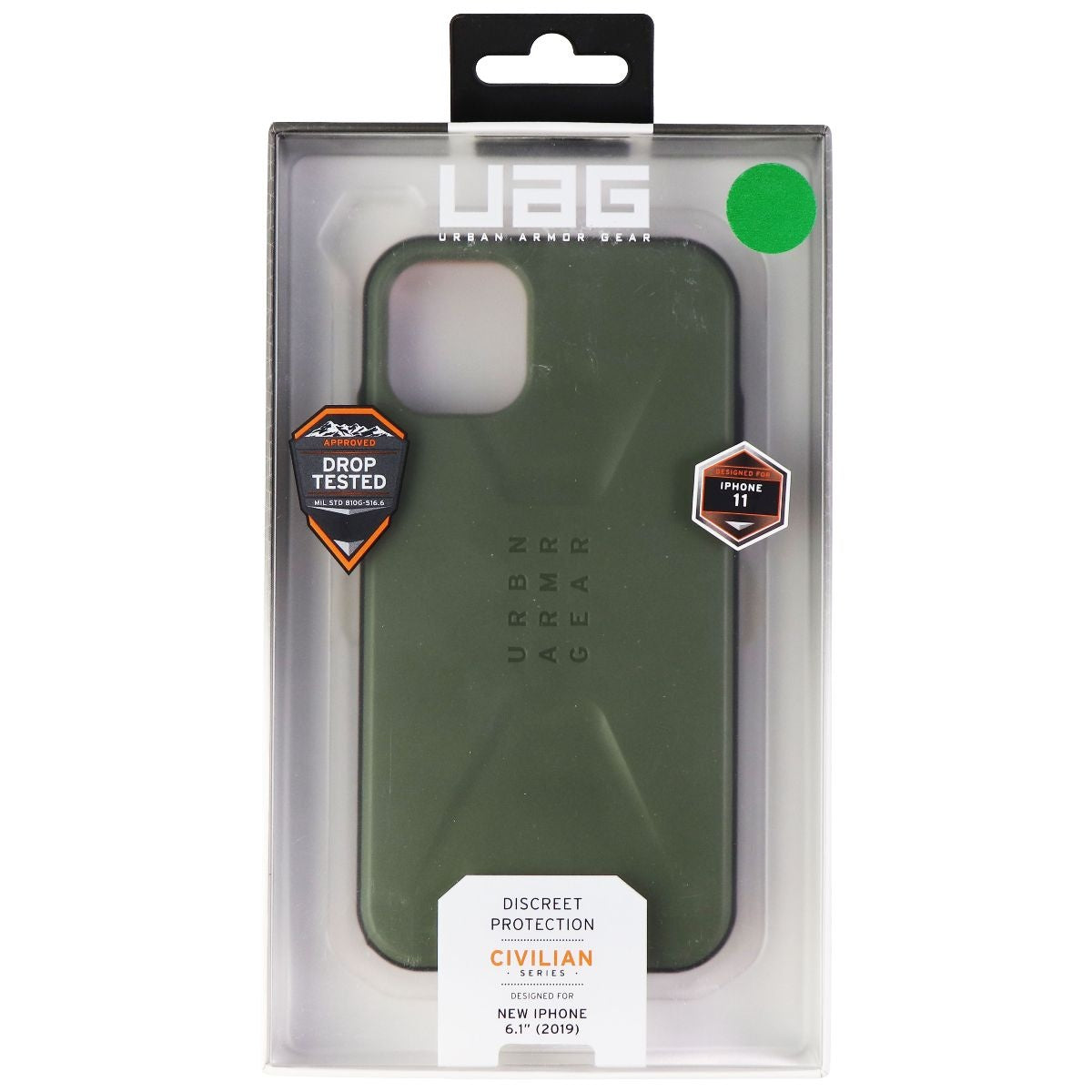 URBAN ARMOR GEAR Civilian Series Case for Apple iPhone 11 - Olive Drab Cell Phone - Cases, Covers & Skins Urban Armor Gear - Simple Cell Bulk Wholesale Pricing - USA Seller