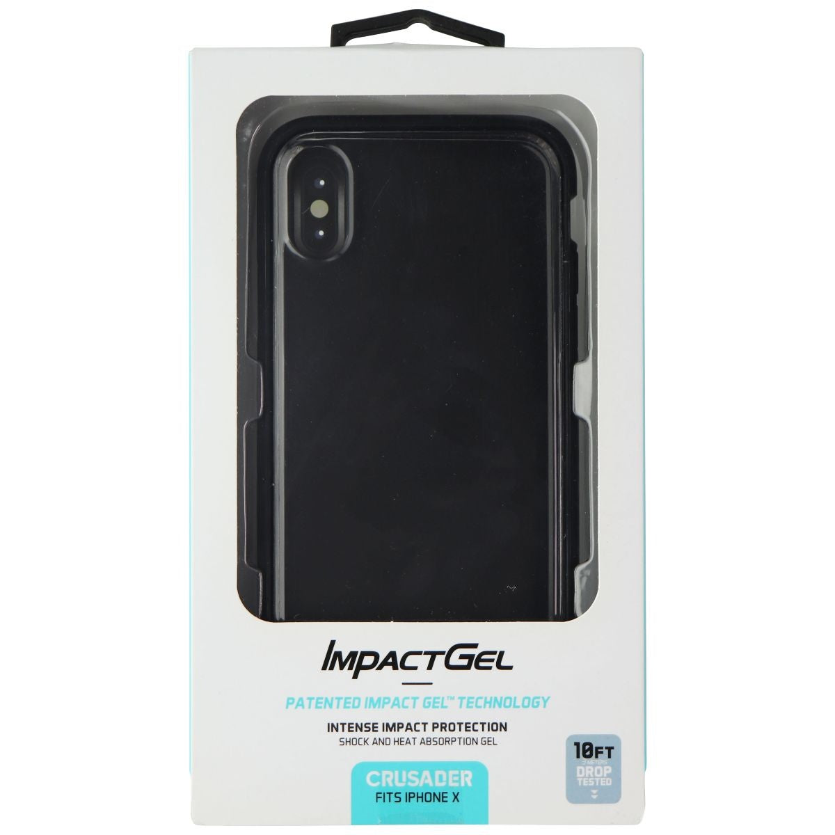 MOBILEISTIC ImpactGel Crusader Case for Apple iPhone Xs/X - Clear / Black Cell Phone - Cases, Covers & Skins ImpactGel - Simple Cell Bulk Wholesale Pricing - USA Seller