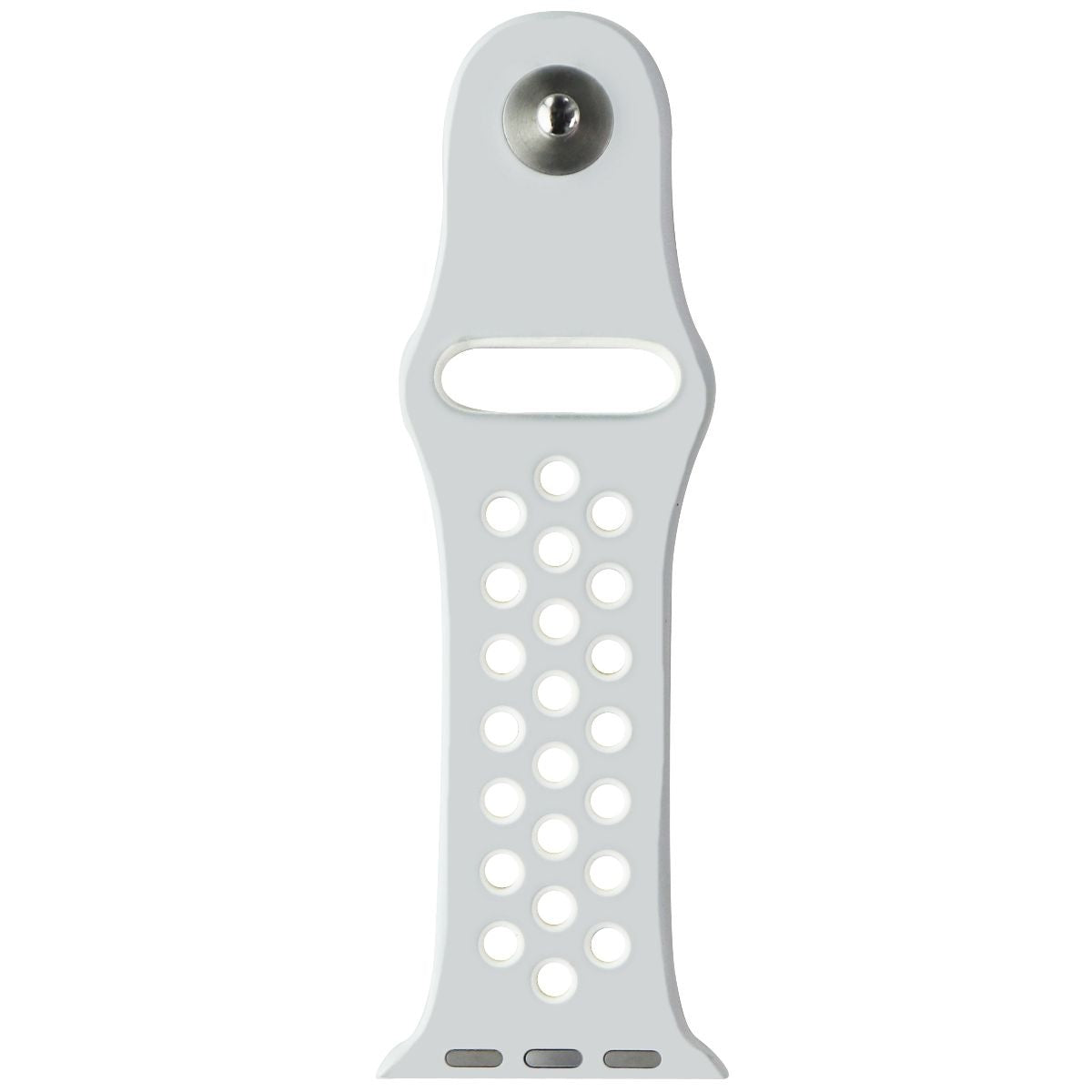 Apple (38mm) Nike Clasp for Apple Watch 38/40/41mm - Pure Platinum/White Smart Watch Accessories - Watch Bands Apple - Simple Cell Bulk Wholesale Pricing - USA Seller