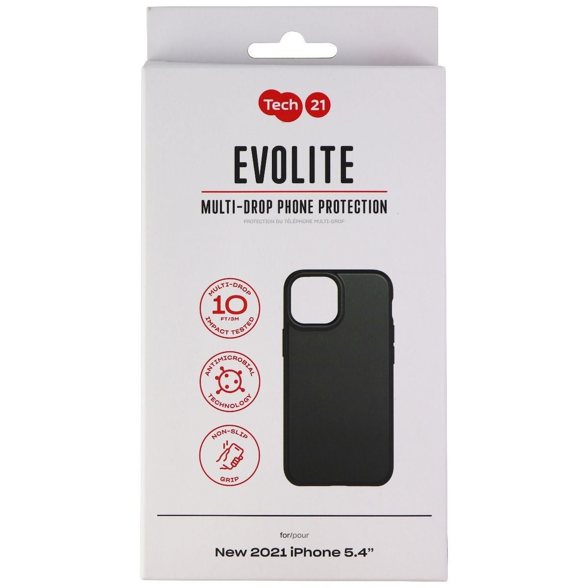 Tech21 Evo Lite Series Flexible Case for Apple iPhone 13 mini - Black Cell Phone - Cases, Covers & Skins Tech21 - Simple Cell Bulk Wholesale Pricing - USA Seller