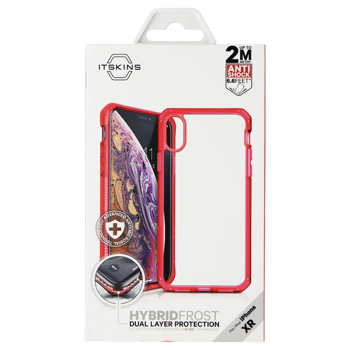 ITSKINS Hybrid Frost Phone Case for Apple iPhone XR - Transparent / Red Cell Phone - Cases, Covers & Skins ITSKINS - Simple Cell Bulk Wholesale Pricing - USA Seller