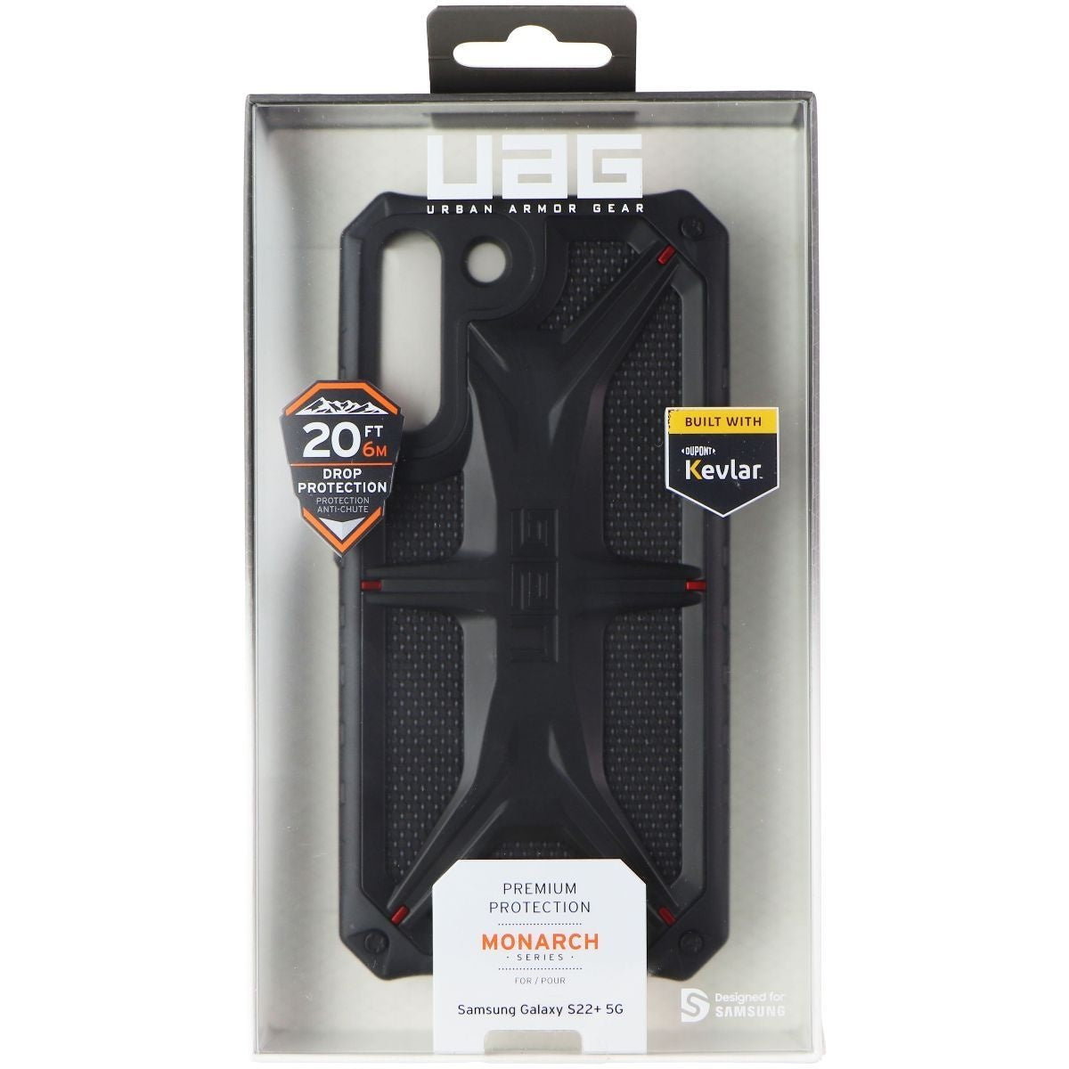 UAG Monarch Series Rugged Case for Samsung Galaxy (S22+) 5G - Black Cell Phone - Cases, Covers & Skins Urban Armor Gear - Simple Cell Bulk Wholesale Pricing - USA Seller