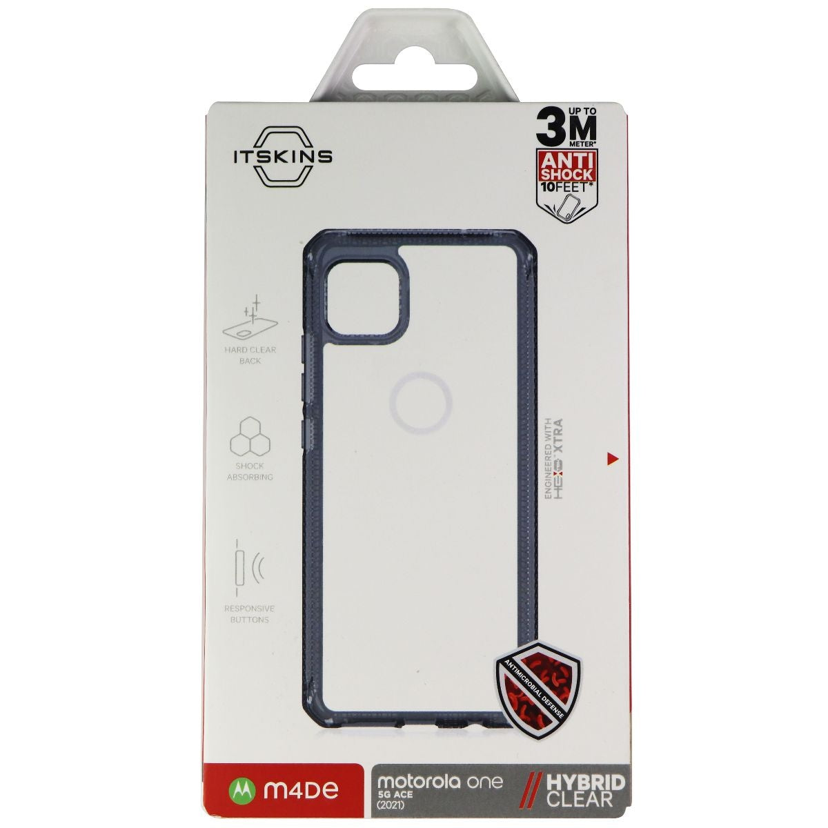 ITSKINS Hybrid Clear Case for Motorola One 5G Ace (2021) - Black & Transparent Cell Phone - Cases, Covers & Skins ITSKINS - Simple Cell Bulk Wholesale Pricing - USA Seller