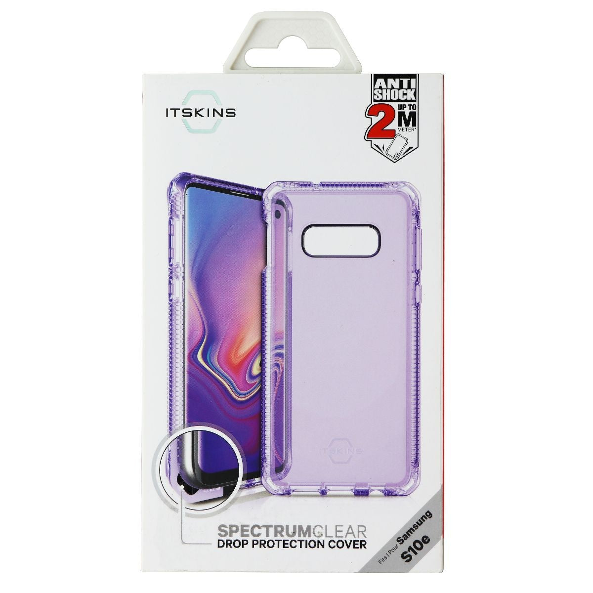 Itskins Spectrum Clear Case for Samsung Galaxy S10e - Transparent Purple Cell Phone - Cases, Covers & Skins ITSKINS - Simple Cell Bulk Wholesale Pricing - USA Seller