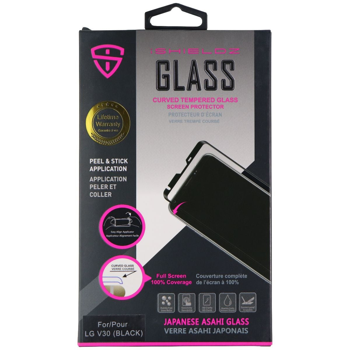 iShieldz Asahi Tempered Glass Screen Protector for LG V30 - Clear Cell Phone - Screen Protectors iShieldz - Simple Cell Bulk Wholesale Pricing - USA Seller