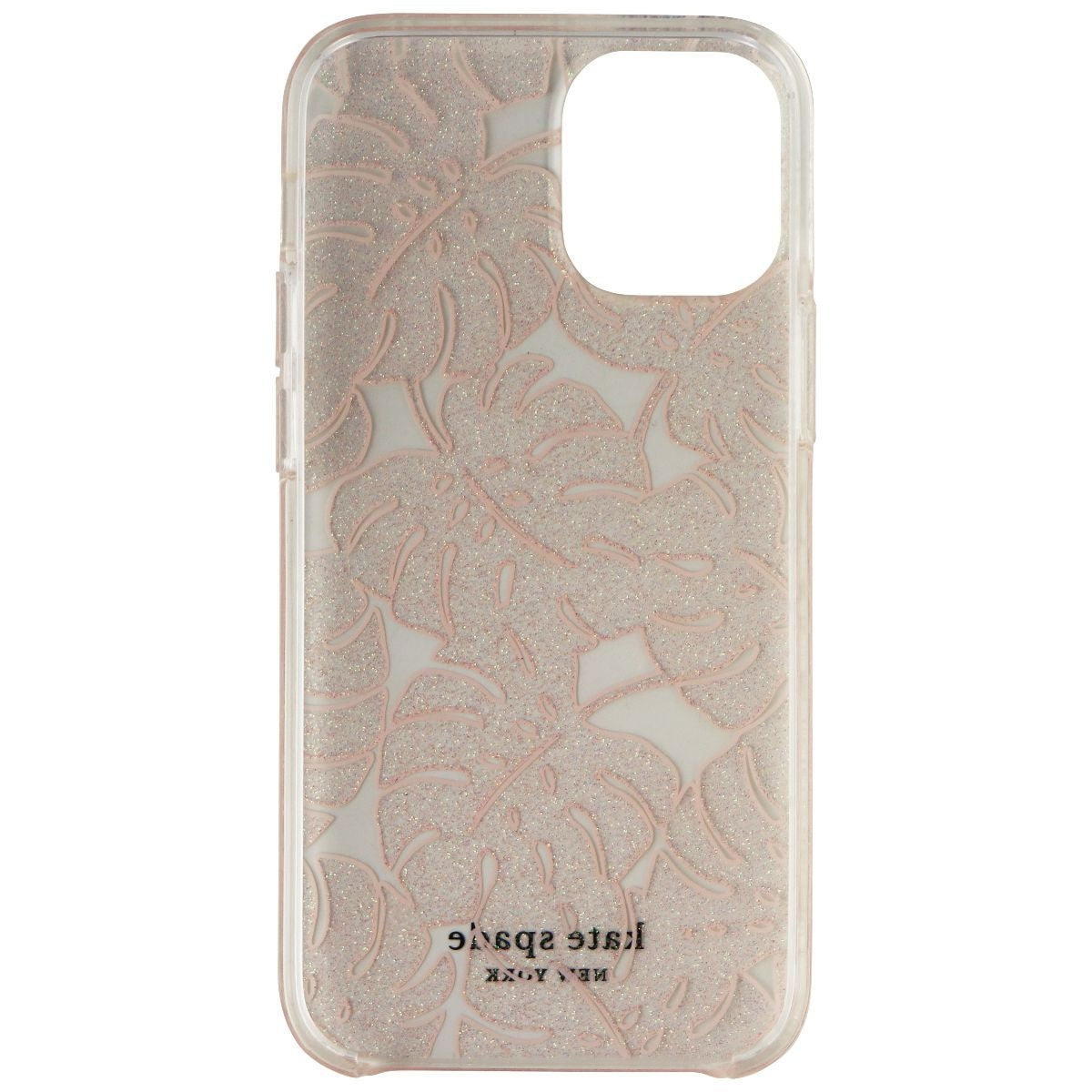 Kate Spade Hardshell Case for iPhone 12 Mini - Island Leaf Pink Glitter Cell Phone - Cases, Covers & Skins Kate Spade New York - Simple Cell Bulk Wholesale Pricing - USA Seller