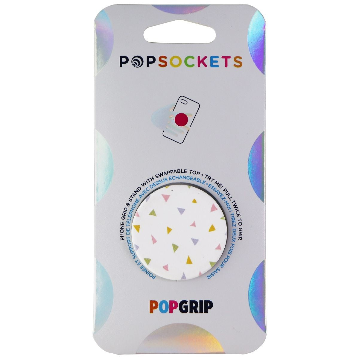 PopSockets: PopGrip Expanding Stand & Grip with Swappable Top - Party Dip White Cell Phone - Mounts & Holders PopSockets - Simple Cell Bulk Wholesale Pricing - USA Seller