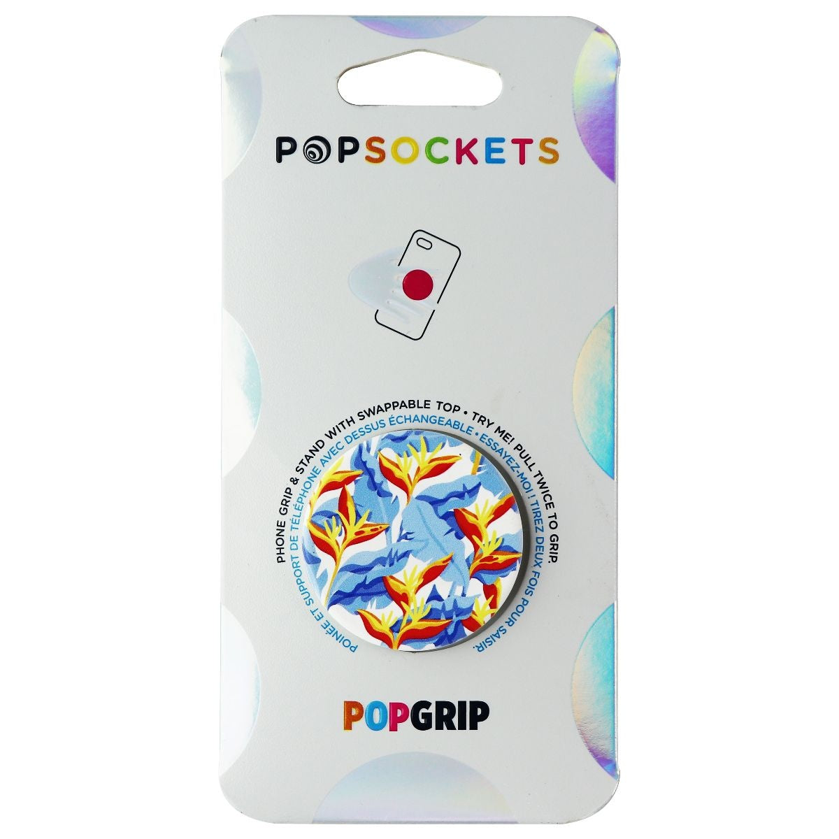 PopSockets PopGrip - Expanding Stand and Grip with Swappable Top - Paradise Cell Phone - Mounts & Holders PopSockets - Simple Cell Bulk Wholesale Pricing - USA Seller