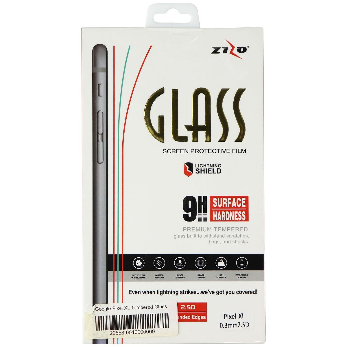Zizo Tempered Glass Screen Protective Film for Google Pixel XL - Clear Cell Phone - Screen Protectors Zizo - Simple Cell Bulk Wholesale Pricing - USA Seller