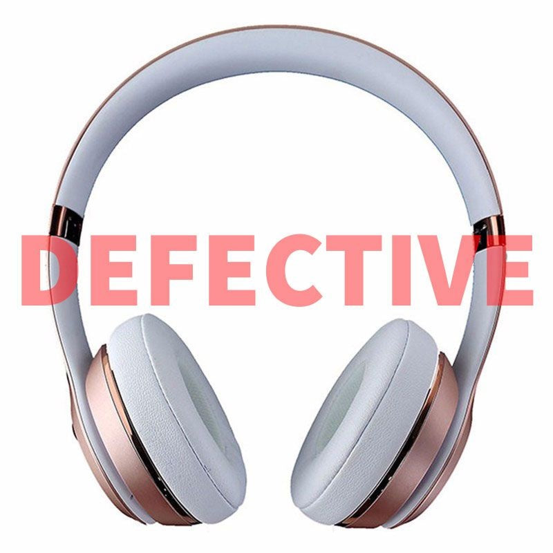 DEFECTIVE Beats by Dr. Dre - Beats Solo3 Wireless Headphones - Rose Gold Portable Audio - Headphones Beats by Dr. Dre - Simple Cell Bulk Wholesale Pricing - USA Seller