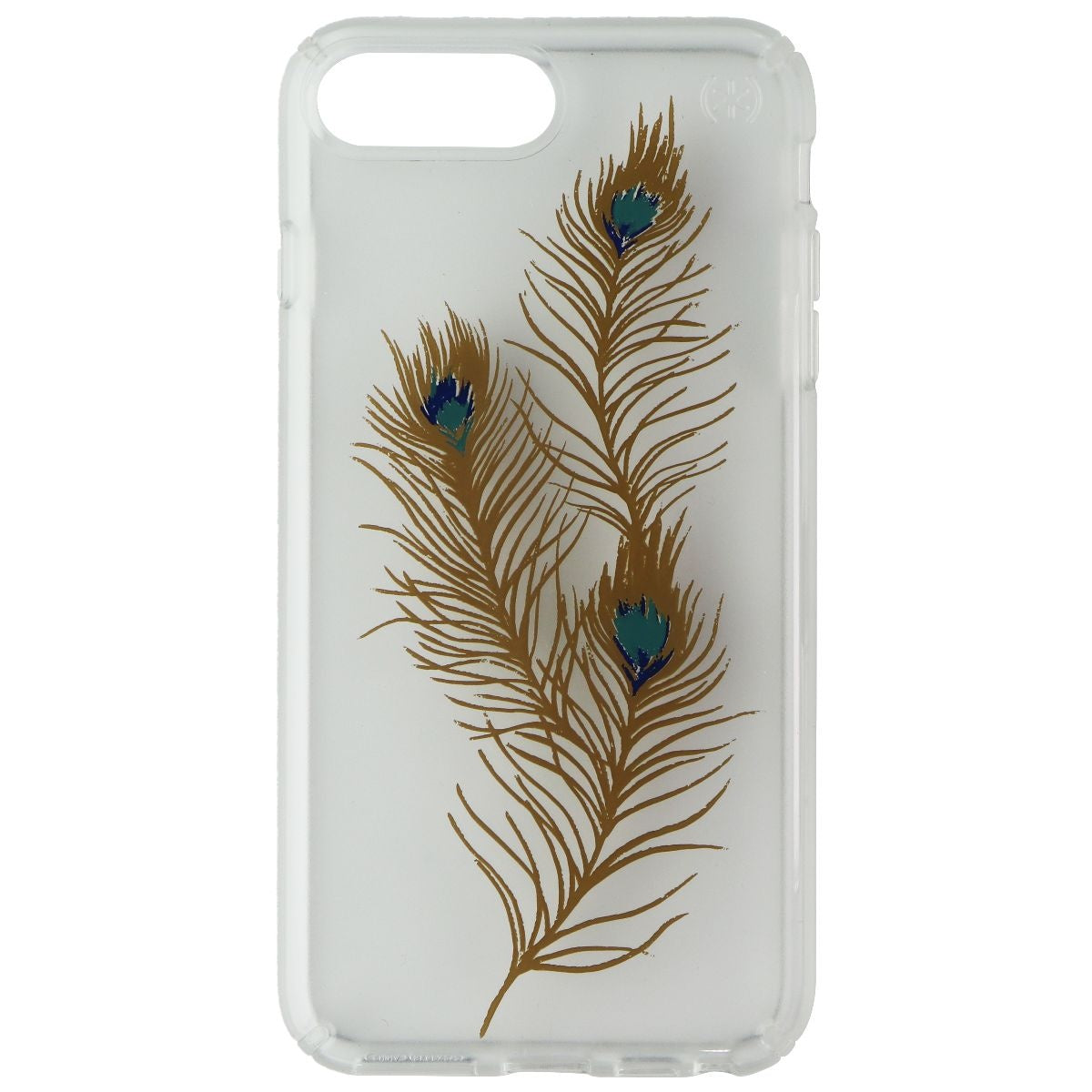 Speck Presidio Clear Print Hybrid Case for iPhone 7 Plus - Clear / Gold Feather Cell Phone - Cases, Covers & Skins Speck - Simple Cell Bulk Wholesale Pricing - USA Seller