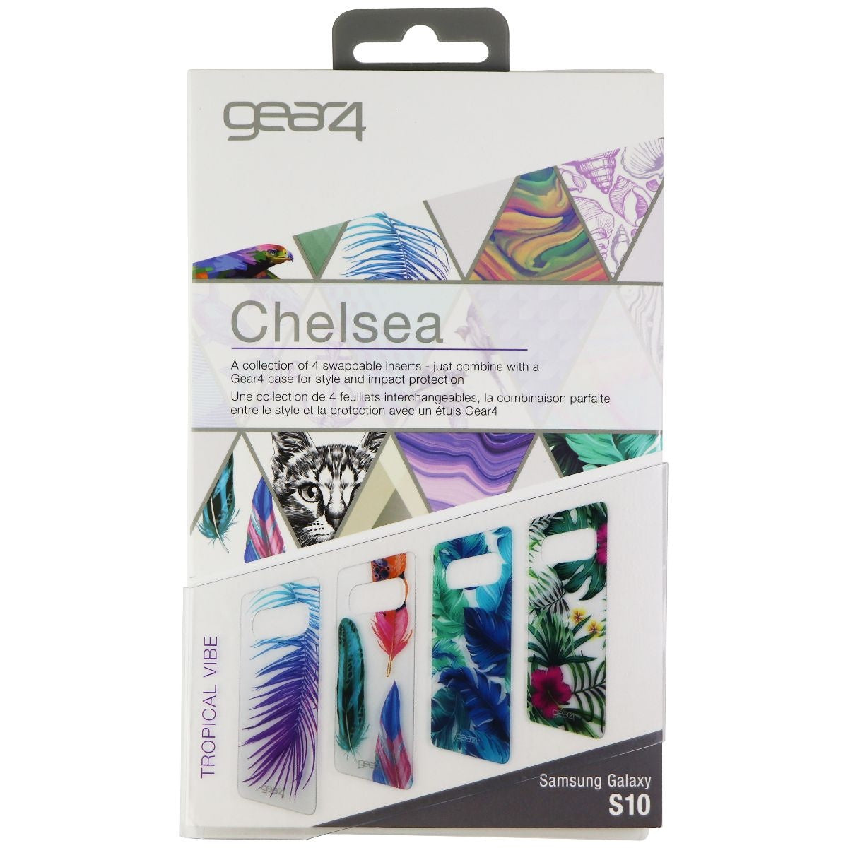 Gear4 Swappable Inserts for Samsung Galaxy S10 Chelsea Cases - Tropical Vibe Cell Phone - Cases, Covers & Skins Gear 4 - Simple Cell Bulk Wholesale Pricing - USA Seller