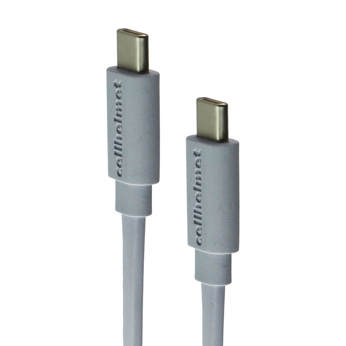 cellhelmet Type-C to Type-C Charge/Sync Cable - 3ft Flat Gray Cell Phone - Cables & Adapters CellHelmet - Simple Cell Bulk Wholesale Pricing - USA Seller