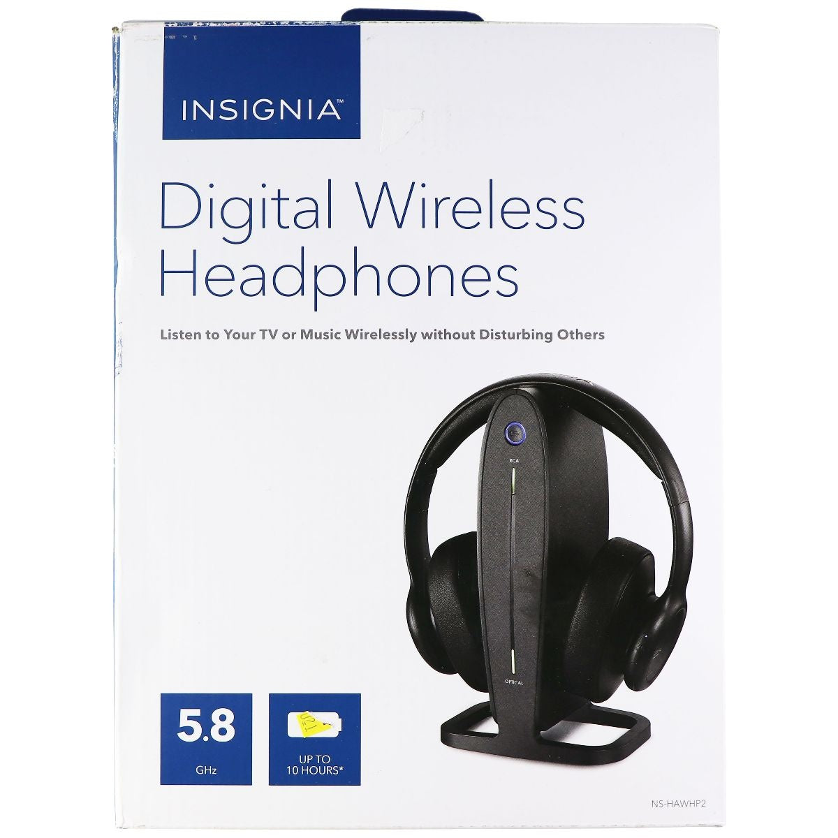 Insignia Digital RF Wireless Over-the-Ear 5.8 GHz Headphones - Black (NS-HAWHP2) Portable Audio - Headphones Insignia - Simple Cell Bulk Wholesale Pricing - USA Seller
