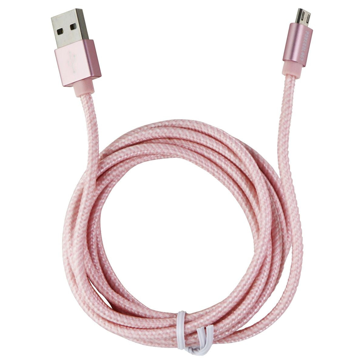 Powerology 6-Foot Braided Micro-USB to USB Charge and Sync Cable - Pink Cell Phone - Cables & Adapters Powerology - Simple Cell Bulk Wholesale Pricing - USA Seller