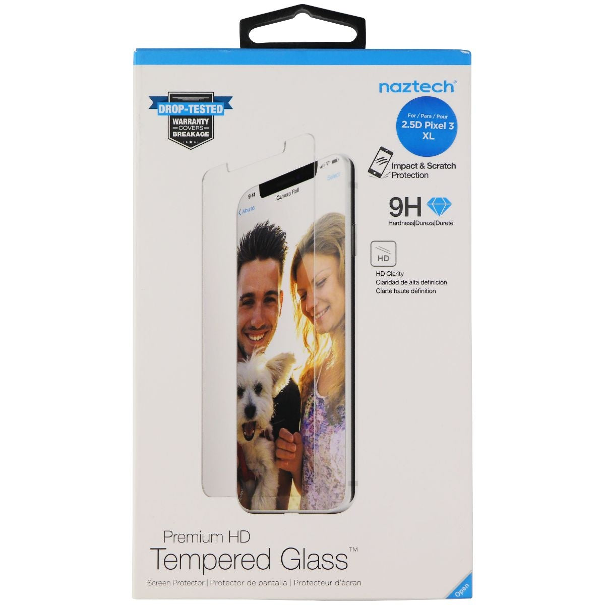 Naztech Premium HD Tempered Glass Screen Protector for Google Pixel 3 XL - Clear Cell Phone - Screen Protectors Naztech - Simple Cell Bulk Wholesale Pricing - USA Seller