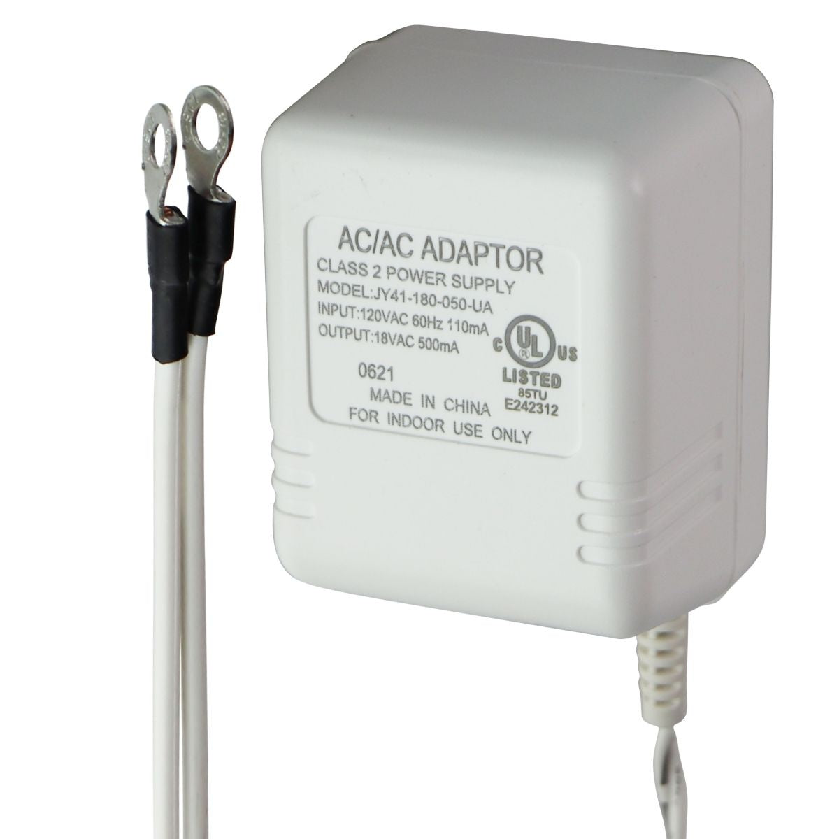 AC/AC Adapter (18V/500mA) Class 2 Power Supply - White (JY41-180-050-US) Multipurpose Batteries & Power - Multipurpose AC to DC Adapters Unbranded - Simple Cell Bulk Wholesale Pricing - USA Seller