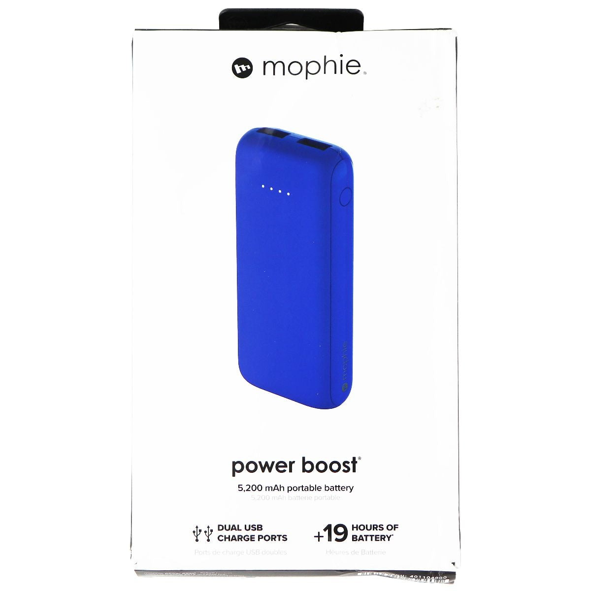 mophie Power Boost - Portable Charger with Universal Compatibility - Blue Cobalt Cell Phone - Chargers & Cradles Mophie - Simple Cell Bulk Wholesale Pricing - USA Seller
