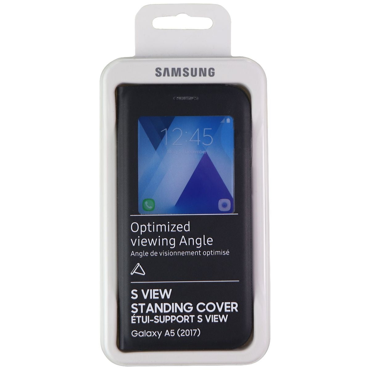 Samsung S-View Standing Cover Case for Samsung Galaxy A5 (2017) - Black Cell Phone - Cases, Covers & Skins Samsung - Simple Cell Bulk Wholesale Pricing - USA Seller