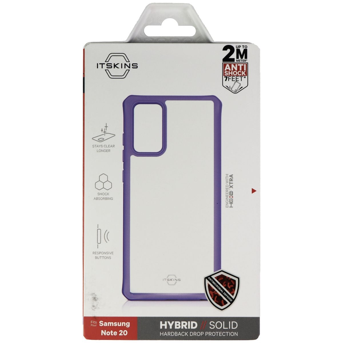 ITSKINS Hybrid Solid Case for Samsung Galaxy Note20 - Purple & Transparent Cell Phone - Cases, Covers & Skins ITSKINS - Simple Cell Bulk Wholesale Pricing - USA Seller