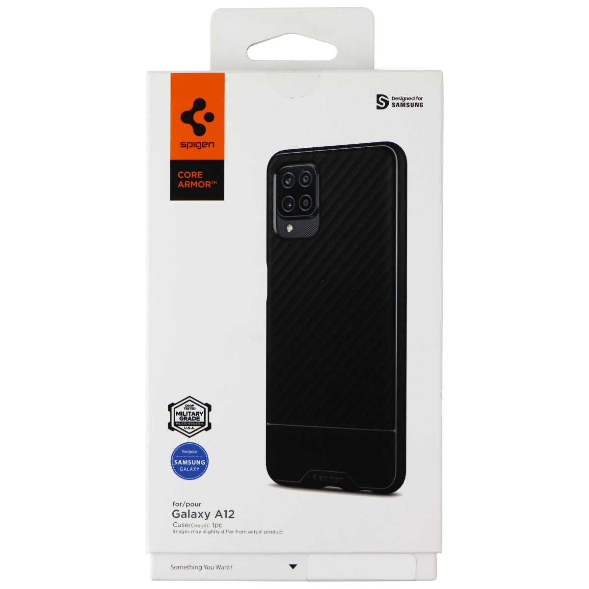 Spigen Core Armor Series Phone Case for Samsung Galaxy A12 - Black Cell Phone - Cases, Covers & Skins Spigen - Simple Cell Bulk Wholesale Pricing - USA Seller