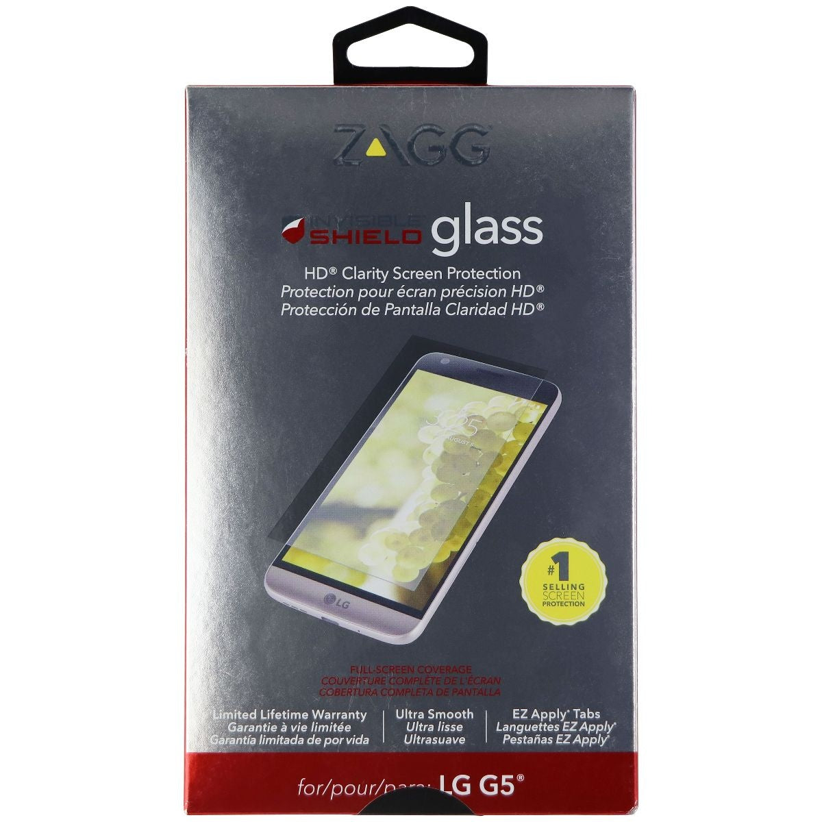 ZAGG InvisibleShield (Glass) Series Tempered Glass Protector for LG G5 - Clear Cell Phone - Screen Protectors Zagg - Simple Cell Bulk Wholesale Pricing - USA Seller