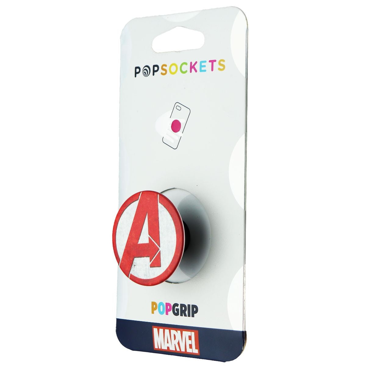 PopSockets PopGrip with Swappable Top for Phones and Tablets - Avengers Red Icon Cell Phone - Mounts & Holders PopSockets - Simple Cell Bulk Wholesale Pricing - USA Seller