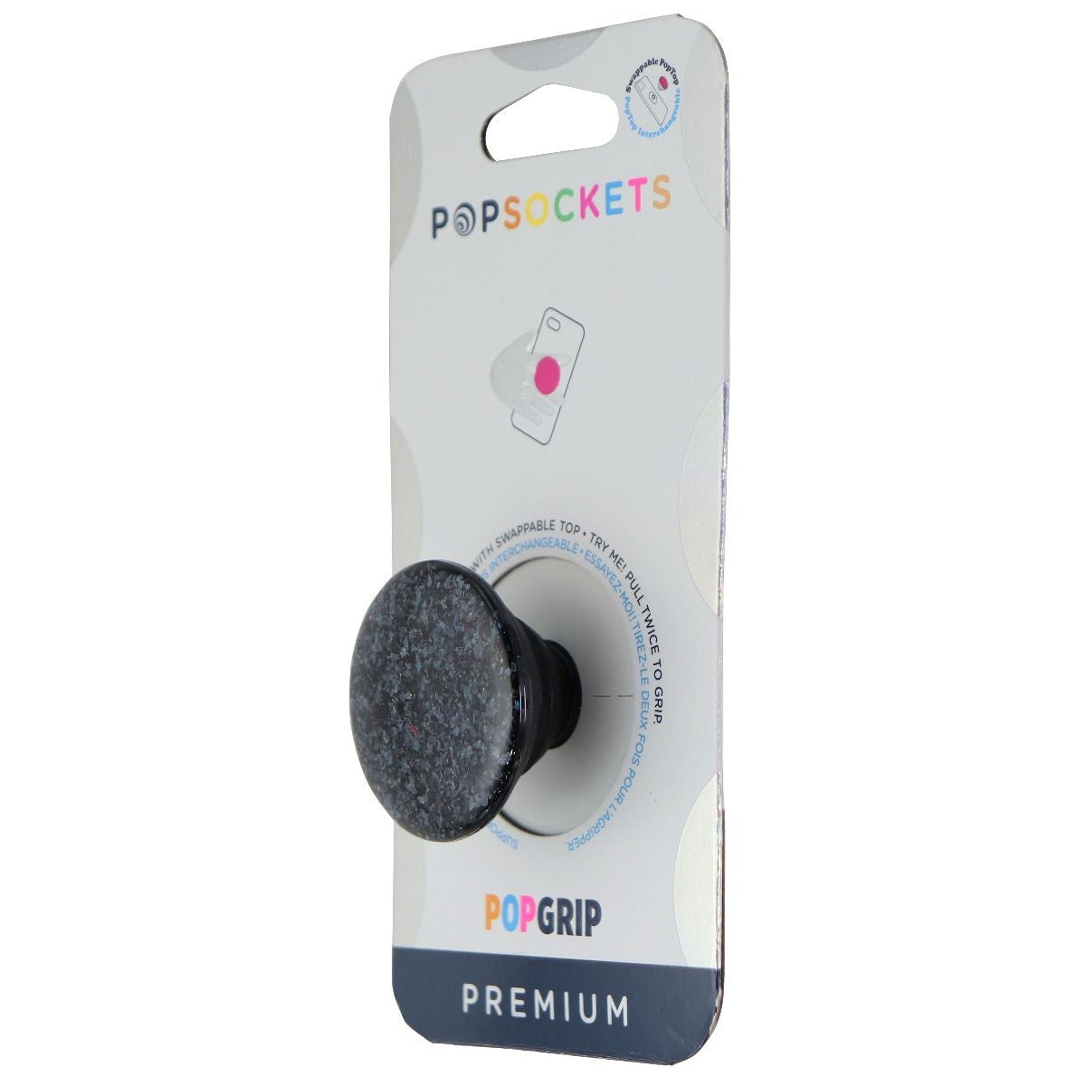 PopSockets PopGrip Swappable Phone Grip & Stand - Iridescent Confetti Oil Slick Cell Phone - Mounts & Holders PopSockets - Simple Cell Bulk Wholesale Pricing - USA Seller